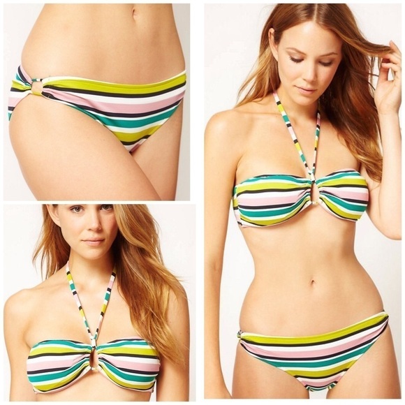 EUC ASOS Whistles Summer Colors Stripe Bikini Set​​​​​ - Picture 1 of 8